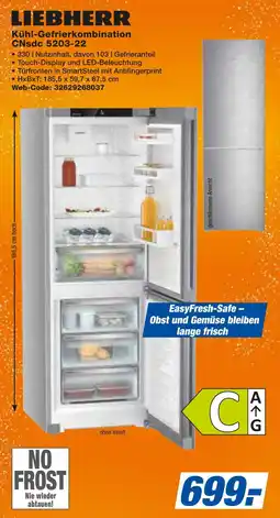 expert Techno Land LIEBHERR Kühl-Gefrierkombination CNsdc 5203-22 Angebot