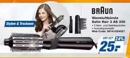 expert Techno Land BRAUN Warmluftbürste Satin Hair 3 AS 330 Angebot