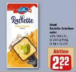 REWE Emmi Raclette Scheiben natur Angebot