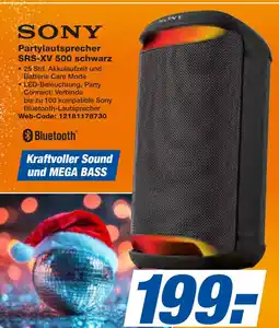 expert Techno Land SONY Partylautsprecher SRS-XV 500 schwarz Angebot