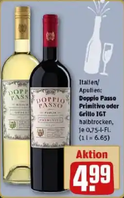 REWE Doppio Passo Primitivo oder Grillo IGT Angebot