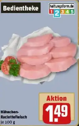 REWE Hähnchen Raclettefleisch Angebot