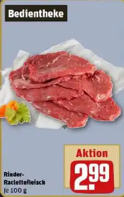 REWE Rinder Raclettefleisch Angebot