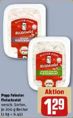 REWE Popp Feinster Fleischsalat Angebot
