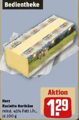 REWE Herz Raclette Hartkäse Angebot