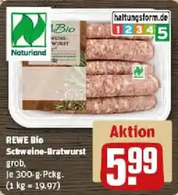 REWE REWE Bio Schweine Bratwurst Angebot