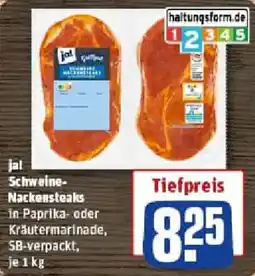 REWE jal Schweine Nackensteaks Angebot
