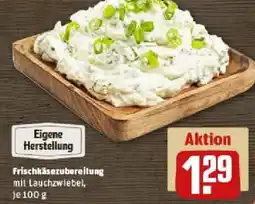 REWE Eigene Herstellung Frischkäsezubereitung Angebot