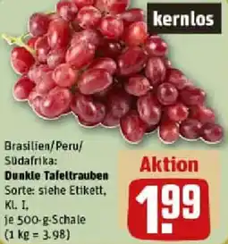 REWE Dunkle Tafeltrauben Angebot