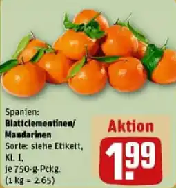 REWE Blattclementinen/ Mandarinen Angebot