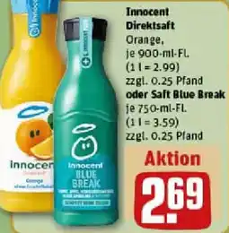 REWE Innocent Direktsaft oder Saft Blue Break Angebot