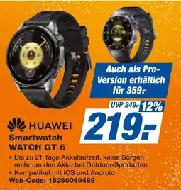 expert Techno Land HUAWEI Smartwatch WATCH GT 6 Angebot