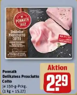 REWE Ponnath Delikatess Prosciutto Cotto Angebot