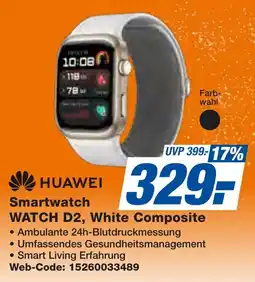 expert Techno Land HUAWEI Smartwatch WATCH D2, White Composite Angebot