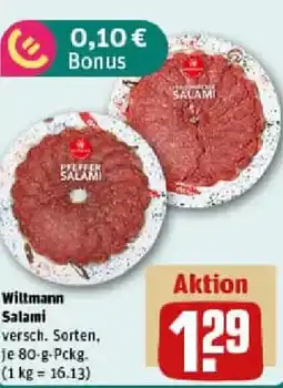REWE Wittmann Salami Angebot