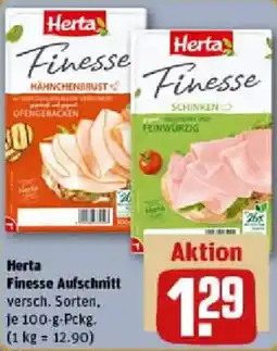 REWE Herta Finesse Aufschnitt Angebot