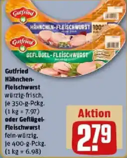REWE Gutfried Hähnchen Fleischwurst oder Geflügel Fleischwurst Angebot