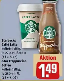REWE Starbucks Caffè Latte oder Frappuccino Coffee Angebot