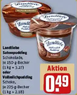 REWE Landliebe Sahnepudding oder Vollmilchpudding Angebot