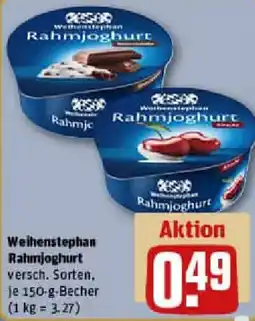 REWE Weihenstephan Rahmjoghurt Angebot