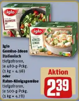 REWE iglo Gemüse-Ideen Italienisch oder Rahm Königsgemüse Angebot