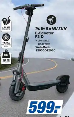 expert Techno Land SEGWAY E-Scooter F3 D Angebot