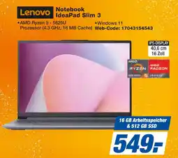 expert Techno Land Lenovo Notebook IdeaPad Slim 3 Angebot