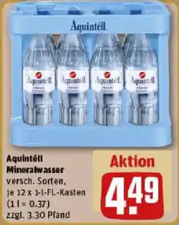 REWE Aquintéll Mineralwasser Angebot