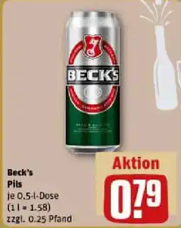 REWE Beck's Pils Angebot