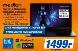 expert Techno Land medion Gaming-Notebook ERAZER Defender 17 P1 schwarz Angebot