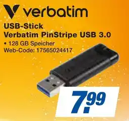 expert Techno Land verbatim USB-Stick Verbatim PinStripe USB 3.0 Angebot