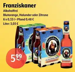 Getränke Hoffmann Franziskaner Alkoholfrei Blutorange, Holunder oder Zitrone Angebot