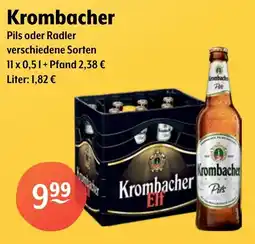 Getränke Hoffmann Krombacher Pils oder Radler Angebot
