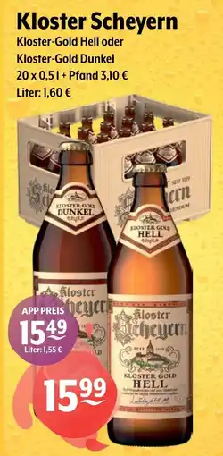 Getränke Hoffmann Kloster Scheyern Kloster-Gold Hell oder Kloster-Gold Dunkel Angebot
