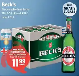 Getränke Hoffmann Beck's Bier Angebot