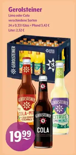 Getränke Hoffmann Gerolsteiner Limo oder Cola Angebot