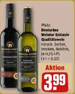 REWE Deutsches Weintor Exklusiv Qualitätswein Angebot