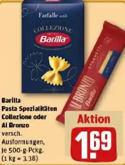 REWE Barilla Pasta Spezialitäten Collezione oder Al Bronzo Angebot