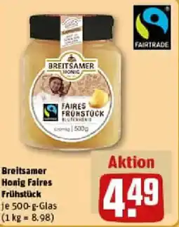 REWE Breitsamer Honig Faires Frühstück Angebot