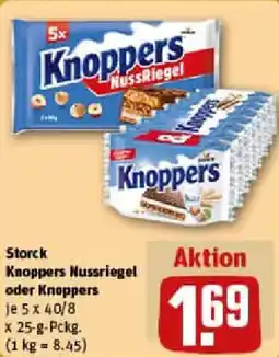 REWE Storck Knoppers Nussriegel oder Knoppers Angebot