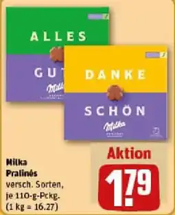 REWE Milka Pralinés Angebot