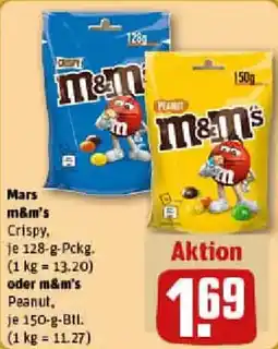 REWE Mars m&m's Crispy oder m&m's Peanut Angebot