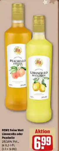 REWE REWE Feine Welt Limoncello oder Peachello Angebot