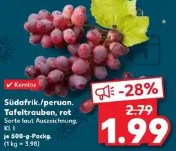 Kaufland Südafrik./peruan. Tafeltrauben, rot Angebot