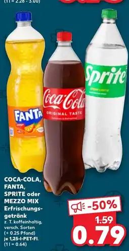 Kaufland COCA-COLA, FANTA, SPRITE oder MEZZO MIX Erfrischungsgetränk Angebot
