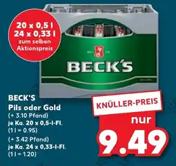 Kaufland BECK'S Pils oder Gold Angebot