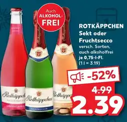 Kaufland ROTKÄPPCHEN Sekt oder Fruchtsecco Angebot