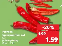 Kaufland Marokk. Spitzpaprika, rot Angebot