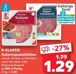 Kaufland K-CLASSIC Salamispezialitäten Angebot