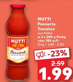 Kaufland MUTTI Passierte Tomaten Angebot